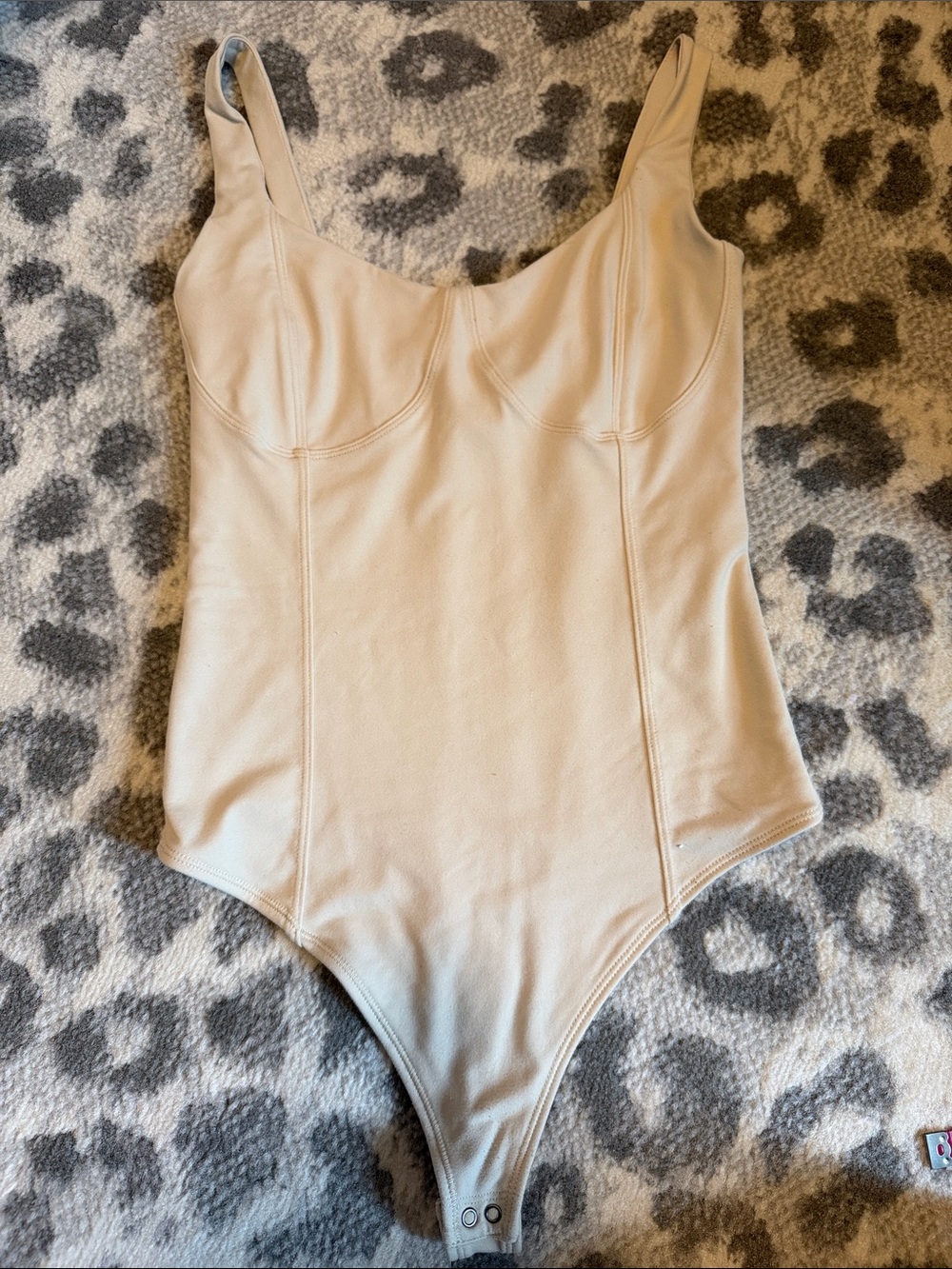 Abercrombie & Fitch Cream Sculpted Bodysuit